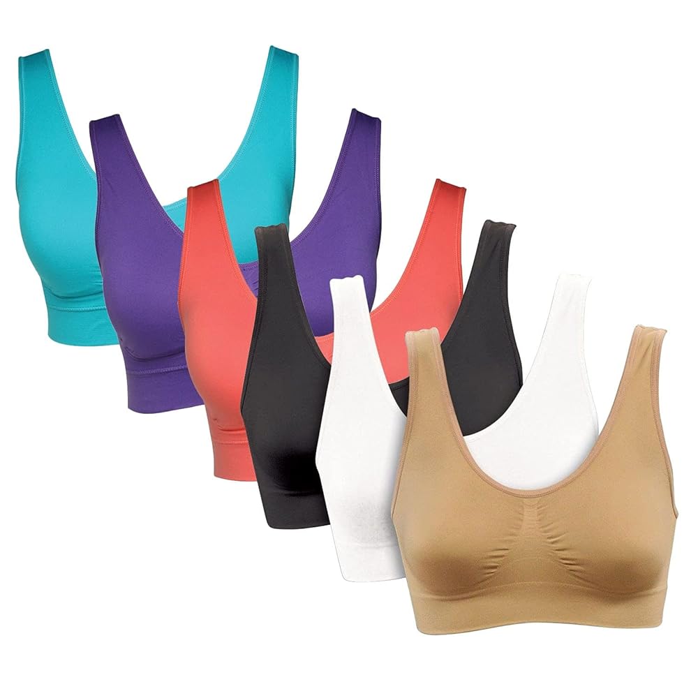 genie Integrate bra 3L 6点セット Genie Women's Nylon Pullover Padded Bra - 3-Pack Seamless